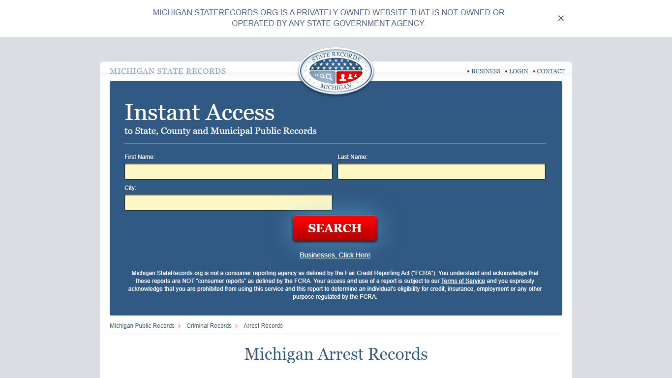 Michigan Arrest Records | StateRecords.org